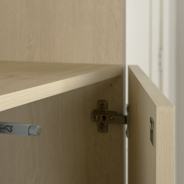Liora 5-shelf Narrow Bookcase - Bleached Oak 