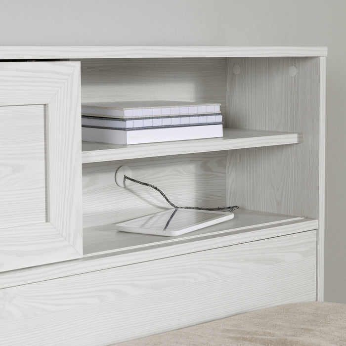 Hazen Bookcase Headboard - White Pine