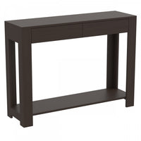 40” Console Table With 2 Drawers And Shelf - Cappuccino
