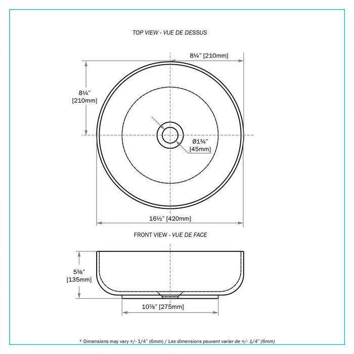Telly Round Bathroom Sink