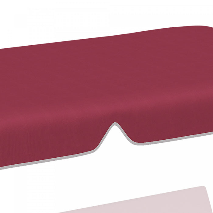Outsunny 2 Seater Swing Canopy Replacement, Outdoor Swing Seat Top Cover, Uv50+ Sun Shade (canopy Only), Wine Red