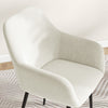 HOMCOM Dining Chairs Set of 2, Upholstered Kitchen Chairs with Backrest