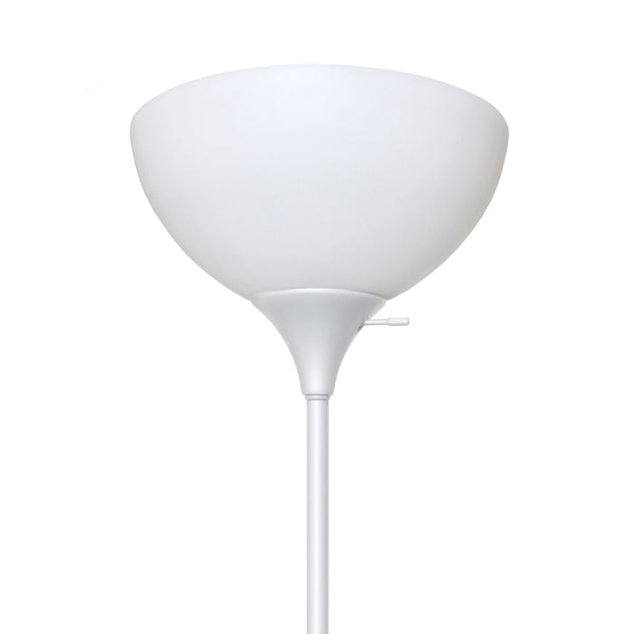Ardelo Floor Lamp w/ Gooseneck Reading Light, Snow, 71.5\"H
