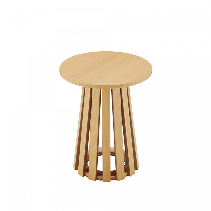 Layla Scandinavian Modern End Table in Light Oak - Set of 2