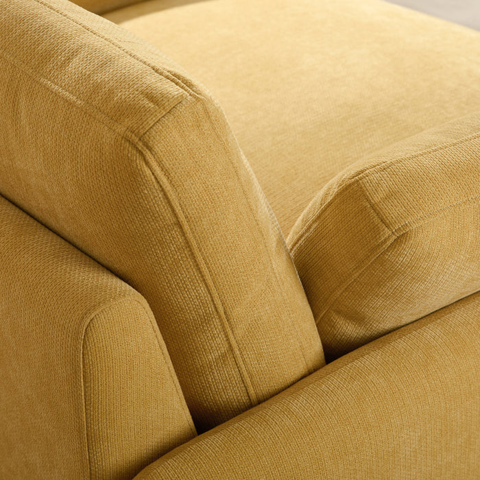 Olivia Oversized Accent Chair with Pillows,Yellow