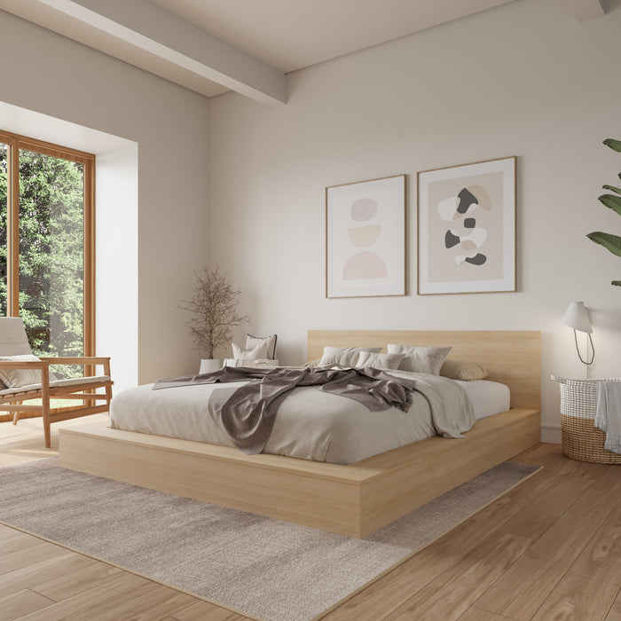 Kanso Low Platform Bed Set King Bed