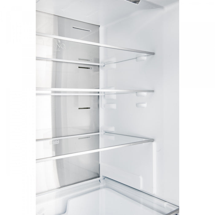 Forno Custodia 24\" Bottom Freezer, 10.3 cu.ft., Right Swing, Total No frost, White - FFFFD1766-24WHT-RS Refrigerator