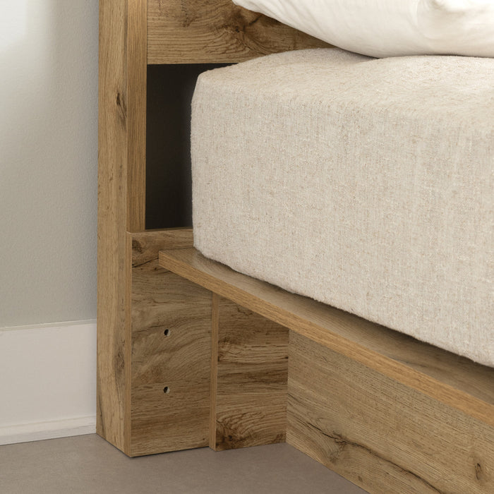 Musano Platform Bed And Headboard Set Nordik Oak - South Shore