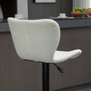 HOMCOM Bar Stools Set of 2 Adjustable Height Swivel Bar Chairs PU Leather
