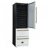 Forno Azienda 24" Dual Zone Wine Cooler, 15.8 Cu.Ft, 108 Bottles & 100 Cans, White - FWCDR6628-24WHT Refrigerator | Azienda cellier a vin 24 po a deux zones, 15,8 pi³, 108 bouteilles et 100 canettes, blanc – FWCDR6628-24WHT