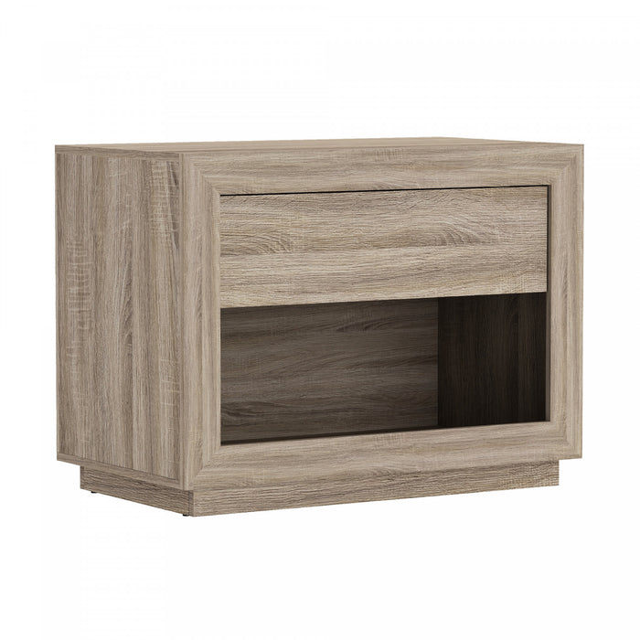 Soren Contemporary 32\" Nightstand in Natural Oak (1-Drawer)