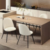 HOMCOM Set of 4 Modern Dining Chairs for Living Room, Cream White