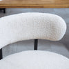 HOMCOM Dining Chairs Set of 2 Kitchen Chairs with Steel Legs, Cream White