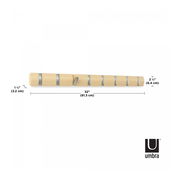 Umbra Flip Wall-Mounted Hooks - Natural