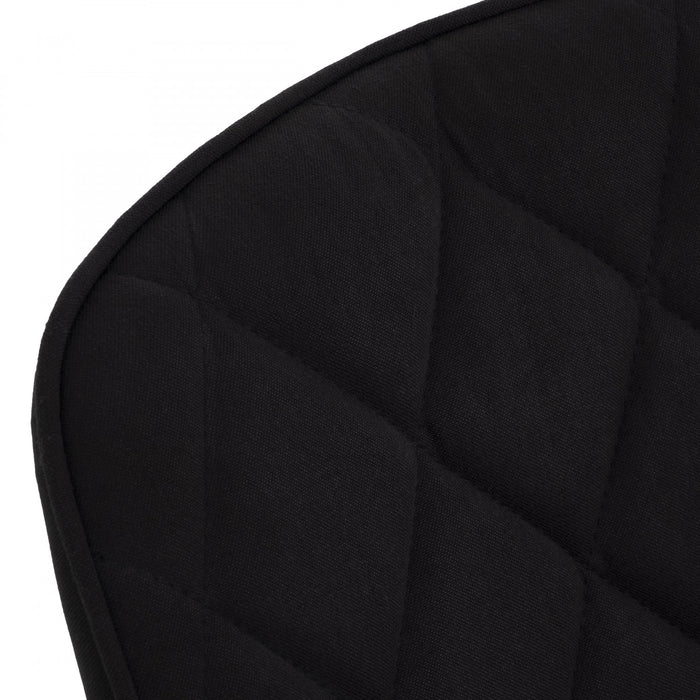 Brynlee Black Tufted Accent Chair with Gold Legs (Set of 2)