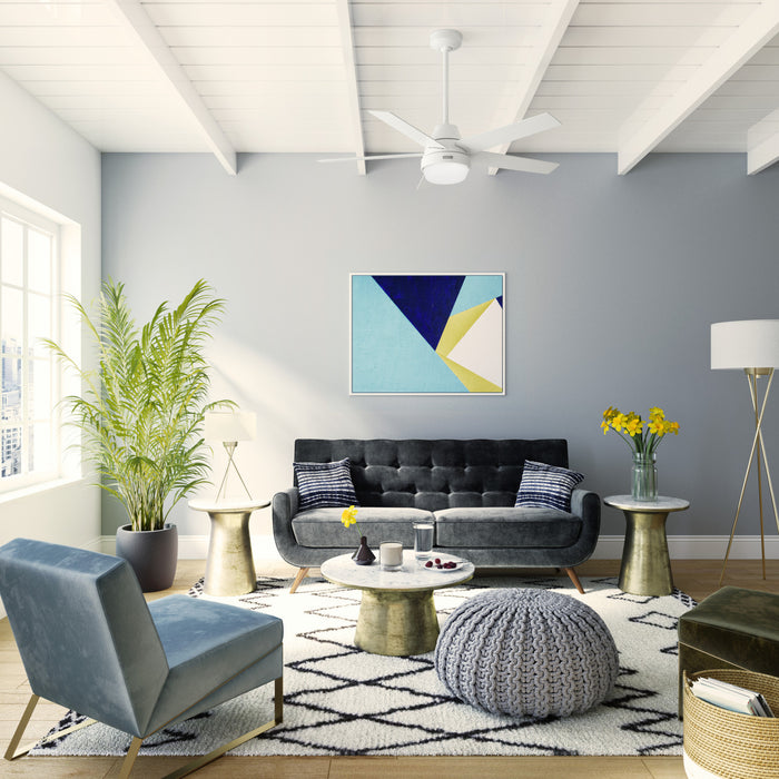 Aerodyne Ceiling Fan with Light Fixture - White