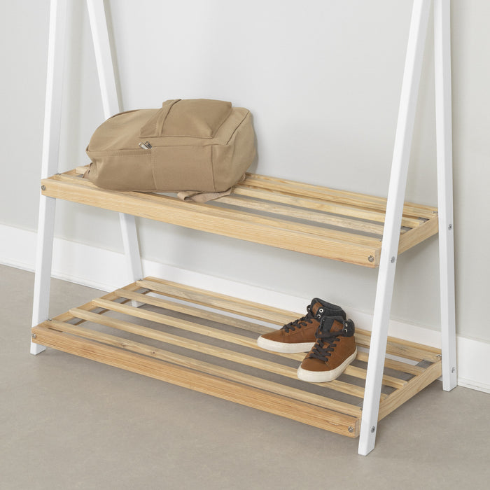 Sweedi Kids Wooden Clothes Rack - White