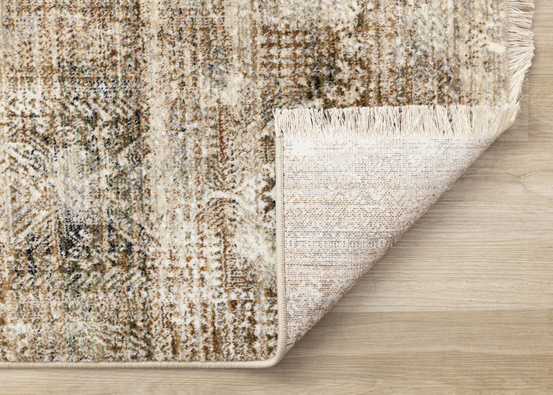 Sydney Beige Grey Cream Distressed Area Rug - 5'3\" x 7'10\"