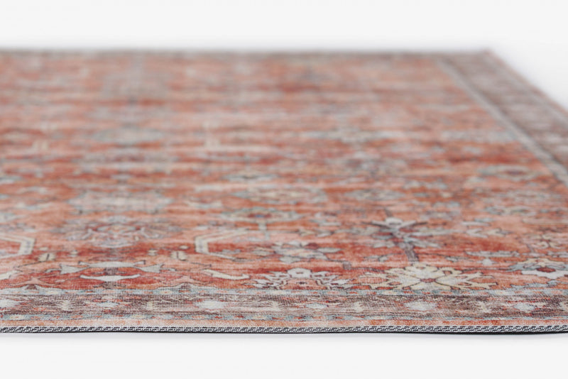 Ruby Traditional 6'6\" x 9'0\" Area Rug in Brown Indoor Area Rug