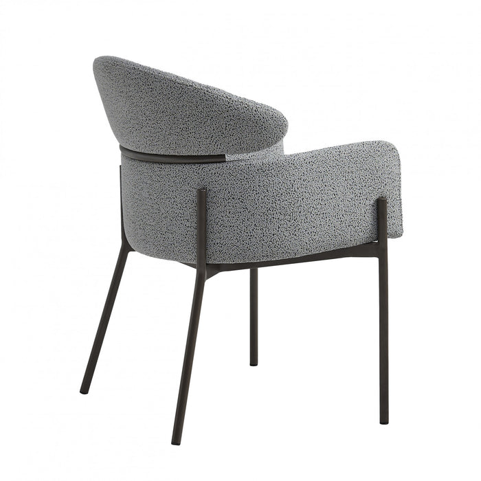 Fanny Modern Dining Chairs Set Of 2 With Upholstered Fabric Seating And Metal Frame,grey