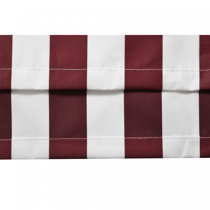 Outsunny 11' X 10' Retractable Awning Fabric Replacement Outdoor Sunshade Canopy Awning Cover, Uv Protection, Red And White