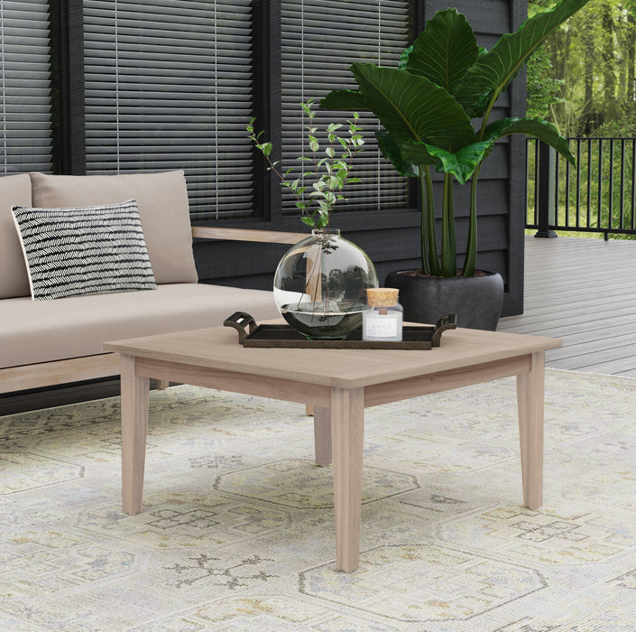 Teagon Square Outdoor Patio Coffee Table - Natural