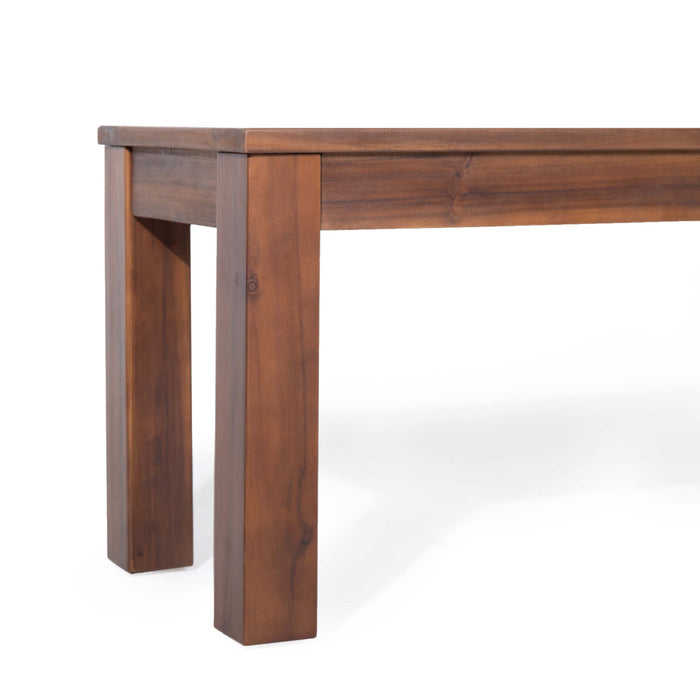 Georgia 61.75\" Slatted Acacia Wood Bench Set Of 2, Dark Brown
