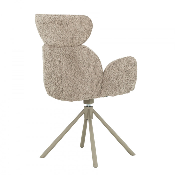Wrenley Upholstered Swivel Dining Chair with Pedestal Base (Set of 2)