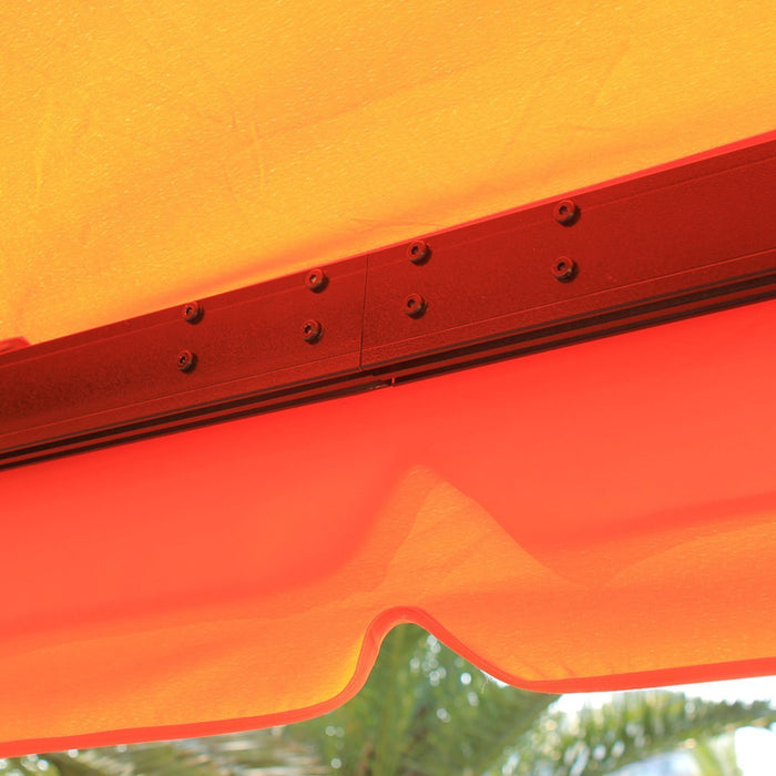 Outsunny 10 X 13ft Aluminum Frame Gazebo Canopy Double Tier Garden Shelter With Netting And Curtains, Orange