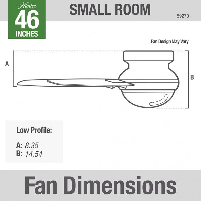 Anslee Low Profile Ceiling Fan with Light Fixture - Grey