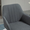 HOMCOM Dining Chairs Set of 2, Upholstered Accent Chairs with Metal Legs