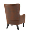 Havenwood HI-BACK Studded Accent Chair with Nailhead Trim, Brown | Havenwood Fauteuil d'Appoint HI-BACK a Clous Decoratifs, Brun