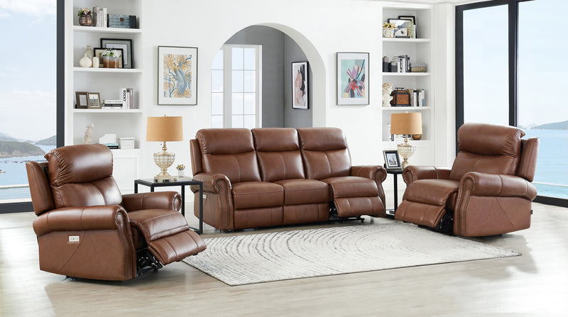 Hydeline Royce Power Reclining Sofa - Brown