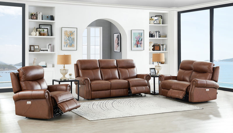 Hydeline Royce Power Reclining Sofa - Brown
