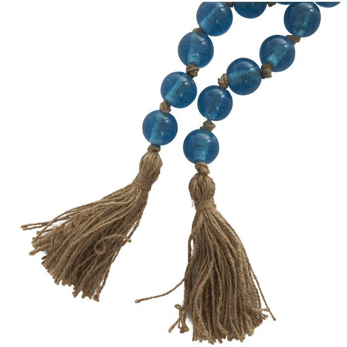Glass 45\" L Beaded Garland - Dark Sky Blue