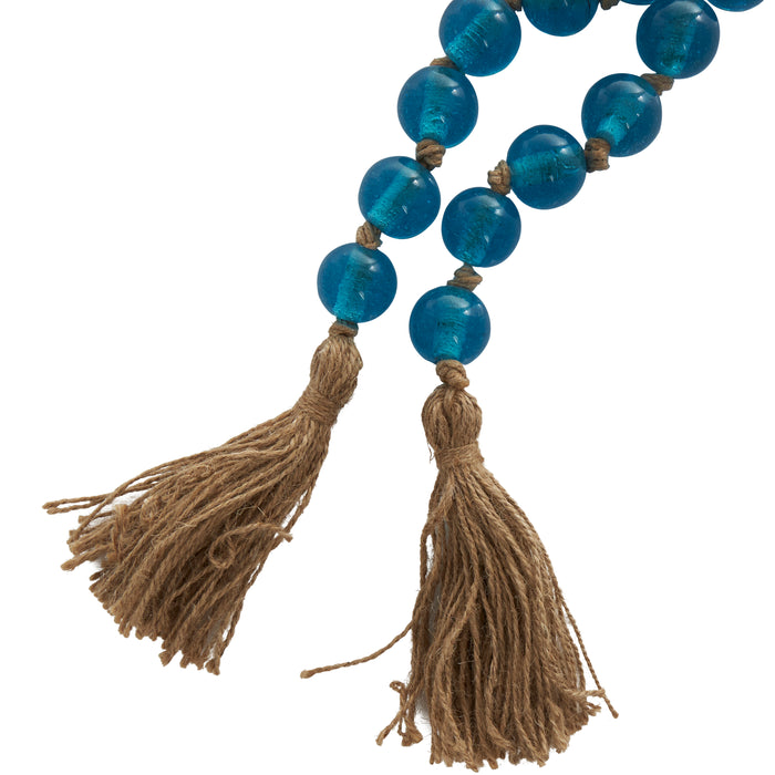 Glass 45\" L Beaded Garland - Dark Sky Blue
