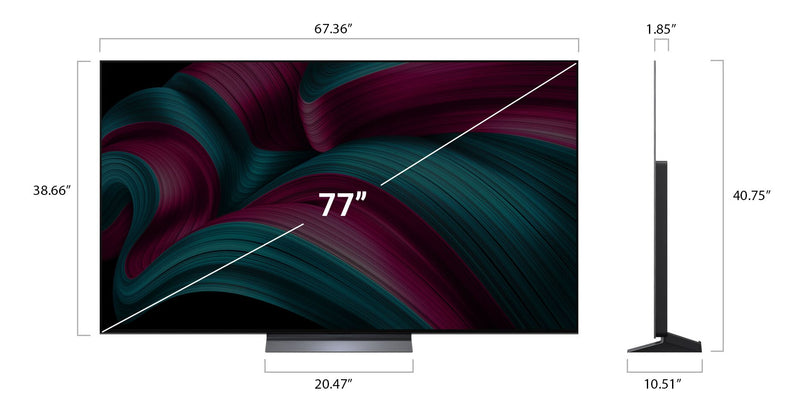 LG 77\" C5 4K OLED evo AI Smart TV