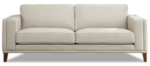 Hydeline Lyon Leather Sofa - Vanilla