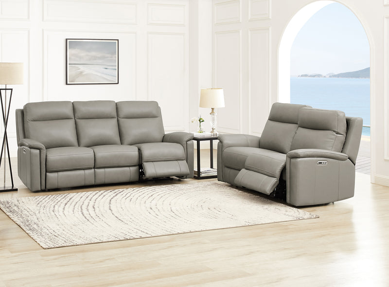 Hydeline Stanfield Power Reclining Loveseat - Grey