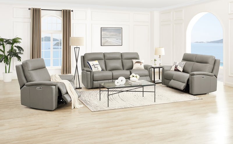 Hydeline Stanfield Power Reclining Loveseat - Grey
