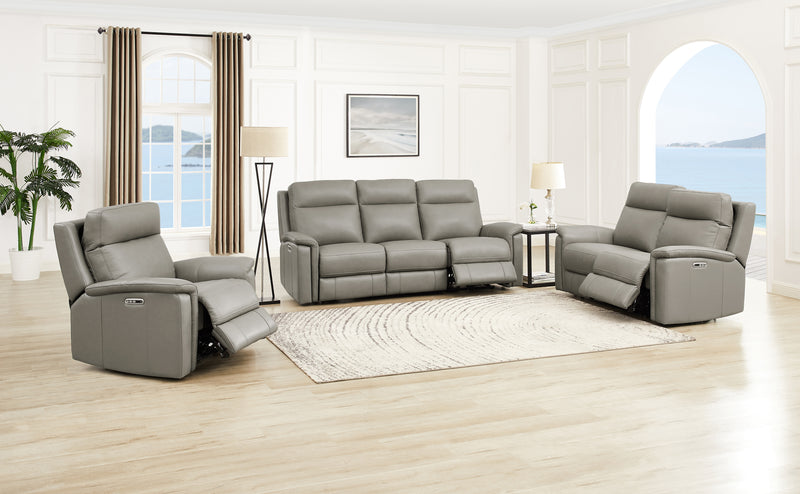 Hydeline Stanfield Power Reclining Loveseat - Grey