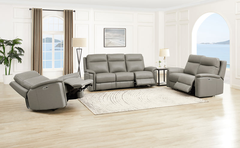 Hydeline Stanfield Power Reclining Loveseat - Grey