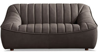 Hydeline Nest Leather Loveseat - Chocolate