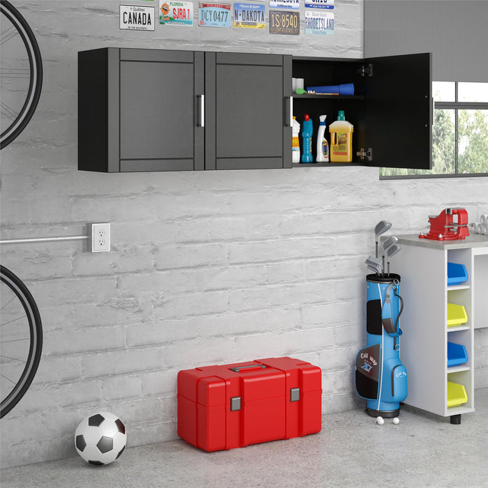 Ameriwood Home Callahan 54\" Wall Cabinet - Black