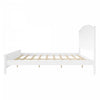 Benson Full Size Solid Wood Platform Bed with Stylish Headboard, White | Lit plateforme Benson en bois massif format Full avec tete de lit elegante, blanc