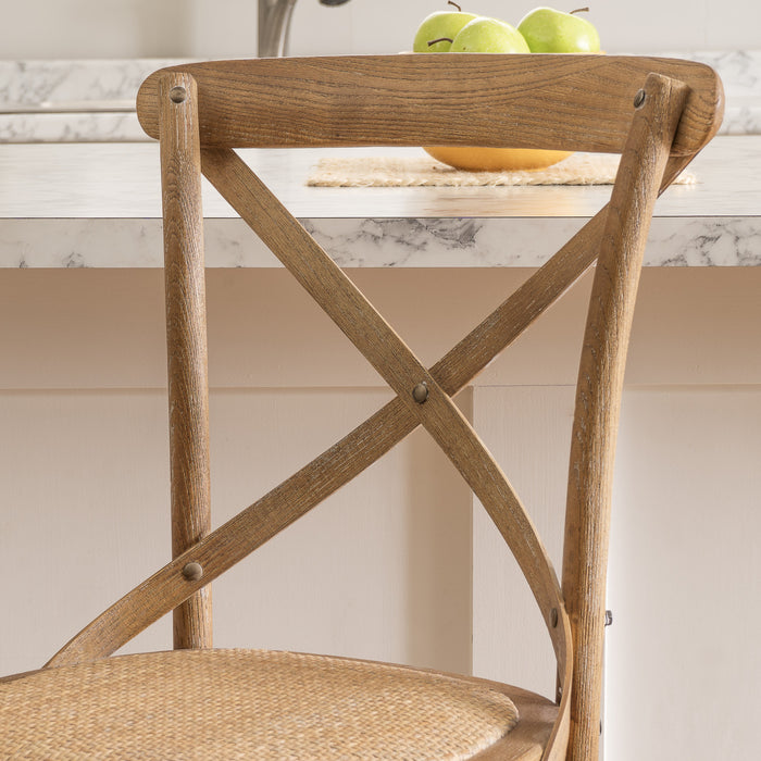 Roxy Solid Wood Counter-Height Stool - Grey