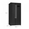Forno Salerno 33-inch Side-by-Side Black Refrigerator, 15.6 cu.ft. - FFRBI1805-33BLK | Refrigerateur cote a cote Salerno en noire de 33 po, 15,6 pi³ - FFRBI1805-33BLK