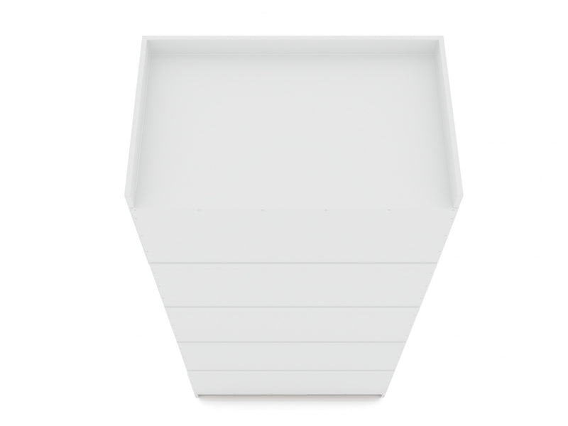 Mulberry Contemporary Modern 36\" Wardrobe Closet in White - Set of 2