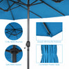 Costway 15FT Patio Double-Sided Umbrella Crank Outdoor Garden Market Sun Shade Blue