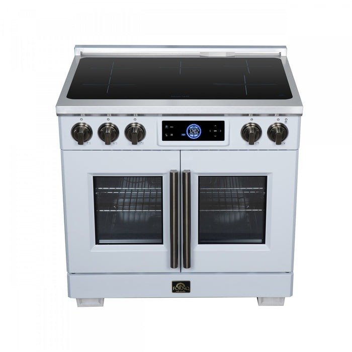 Forno Maximus 36 Inch Induction Range White, 5.36 cu.ft - FFSIN0932-36WHT Electric Range